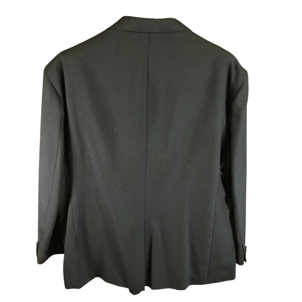 Stafford Men's Blazer Jacket 50R Black Sport Coat Double Button Classic Formal - Picture 2 of 16